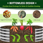 2PCS 3x3x1FT Galvanized Raised Garden Bed Kit,Vegetable Boxes-Round Metal Flower Box,Large Planter Raised Beds Outdoor Garden for Planting,Fruit,Herb-Silver