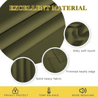 NICETOWN Privacy Room Divider Curtain Thermal Blackout Curtain for Patio Door, Living Room, Bedroom Partition and Shared Office Space, 1 Grommet Panel, Olive Green, 100 inch x 108 inch Long