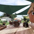 Patio Paradise 22' x 22' x 22' Sun Shade Sail Triangle Canopy Shade Cloth Fabric Sunlight Block Patio Pergola Cover HDPE Deck Awning for Outdoor Backyard Roof Shading, Green