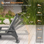 LUE BONA Chaise Lounge Chair Outdoor Set of 4, HDPS and HDPE Wicker Material, Patio Lounge Chair with Adjustable Backrest, Resin Pool Lounge Chairs with Wheels for Backyard, Poolside and Deck