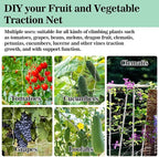 Sukh Garden Plant Trellis Netting -Trellis Net Polyester Trellis Netting Garden Square Mesh for Climbing Plants Fruits Vegetables VinesGrow Tents (4)