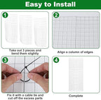 Plant Cage Supports, 12 Sets Galvanized Steel Garden Protectors 16 x 12 Inch