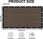 Mocha Sun Shade Cloth,Pergola Shade Cover with Reinforced Grommets,90% Shade Fabric Fence Privacy Screen Balcony,Pergola Shade Cover Canopy Garden Carport Porch Deck Patio Shade Cover,6x12FT