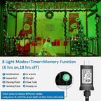 String Lights 165ft 500 LED Red Waterproof Outdoor