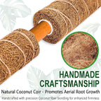 Soupiar 2 Pack 22 Inch Stackable Moss Pole - Thick & Sturdy Natural Coir Totem Plant Support & Garden Stakes for Monstera & Pothos, Indoor Climbing Vining Houseplants, 38”H Max
