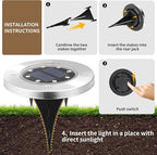 SOLPEX Solar Lights Outdoor Waterproof, 12 Pack Solar Ground Lights, Solar Garden Lights Landscape Lighting for Pathway Driveway Patio Backyard Walkway (Warm White)
