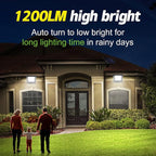 Solar Lights Outdoor Bright Solar Flood Lights 4400mAh 5500K Dusk to Dawn Led Solar Security Light Auto On/Off with 16.4FT Cable IP65 Waterproof for Outside Barn Garden Garage Yard Patio