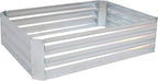 Sunnydaze 11.75" H Raised Metal Garden Bed - Galvanized Raised Garden Bed Outdoor for Vegetables and Flowers - Silver - 4' x 3' Rectangle