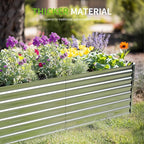 6X3X2ft (1 Pack) Galvanized Raised Garden Bed,Outdoor Courtyard Planter Box Metal Patio Kit Planting Bed for Vegetables Flowers Herb,The material is thickened and not prone to deformation or rust