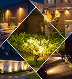 MEIKEE 7W 800lm Low Voltage Landscape Lights, 12V 24V LED Landscape Lighting with Connectors, 2700K IP66 Waterproof Outdoor LED Spotlights for Garden Pathway Yard Decoration (8 Pack)