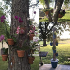 Terracotta Pot Hangers for 4-9in Clay Pots, Anti-Rust Iron Wall Plant Hangers Indoor/Outdoor, 4 Pack