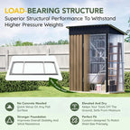 Storage Shed 5x3 ft Vertical Steel Tool Shed with Lockable Doors