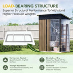 5x3FT Outdoor Steel Storage Shed - Image 2