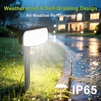 DAMINY Solar Spotlights Outdoor Waterproof IP65,2 CCT(Warm White & Cool White),4 Lighting Modes Solar spot Lights for Yard,Garden,Pathway,Landscape,Auto On/Off-6 Pack