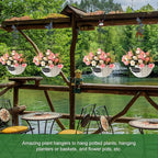 Large Decorative S Hooks, Set of 3 Plant Hangers, Beautiful and Vivid Plant Hook for Hanging Outdoor Indoor Garden Plants, Flower Baskets, Pots, Bird Feeders