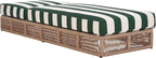 SAFAVIEH Outdoor Collection Gillian Heather Tan & Hunter Green Stripe Chaise Lounge Chair (Fully Assembled)