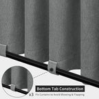 Easy-Going Linen Look Outdoor Curtains Waterproof Windproof Porch Curtains, Soft Thicken Outdoor Privacy Curtains for Patio, Gazebo, Grommet Top and Tab Bottom Drape, 1 Panel, 54x108 inch, Dark Grey