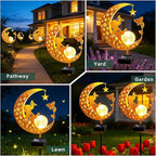 Solar Lights Outdoor Decorative Moon Dog Butterfly Solar – Warm White