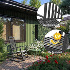 Patio Rocking Chair Outdoor Set of 1,Weather Resistant Poly Resin Oversized Porch Rocker,High Back Smooth Design,350lb Weight Capacity,Indoor Outdoor Use