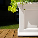 Mayne Fairfield 24-Inch Self Watering Square Planter Box, Weather-Resistant and Durable, Ideal for Indoor and Outdoor Use, Perfect for Patio, Porch, or Entryway