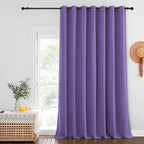 NICETOWN Blackout Patio Curtains 100 x 144 Inches Long for Sliding Door Extral Wide Blackout Curtain Panels Thermal Insulated Room Divider - Grommet Top, 100" W x 144" L, 1 Panel, Lilac Purple