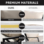 NATURAL EXPRESSIONS 6 Pieces Patio Furniture Sets,Outdoor Furniture Sets Metal Patio L Shape Sectional Couch Sofa Conversation Sets with 6.5" Shale Cushions,HighBack Hand-Brush Black Frame
