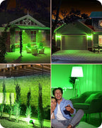 EDISHINE St.Patrick's Day/Easter Decorations PAR38 Green LED Flood Light Bulbs, Dimmable LED Light Bulb, 18W(120W Equivalent), Outdoor Weatherproof Light Bulb, E26 Base, 4 Pack