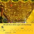 String Lights 500 LED 165 ft Warm White with 8 Modes