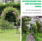 DoCred Large Tall Garden Arch Trellis for Climbing Plants Outdoor, 87in Tall Metal Garden Arbor Wedding Arches for Lawn, Party, Backyard Decoration