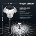 Solar Pathway Lights Garden Decor for Yard, Solar Garden Lights for Outside Waterproof Landscape Lighting, Garden Decorative for Walkway, Driveway, Yard, Landscape, Lawn (8 Pack Cold White)