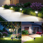 WdtPro Solar Spot Lights Outdoor for Tree, Sign, Mailbox, Solar Lights Outdoor Waterproof, Bright Landscape Spotlights, Auto ON/Off, Dusk to Dawn Lighting for Yard Patio Garden Pathway, 4 Pack