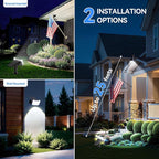 WdtPro Solar Spot Lights Outdoor Waterproof, 6 Pack, Bright Solar Landscape Lights with Extra-Large LEDs, 3 Modes Spotlights, Solar Powered Light for Yard Garden Pathway Wall, Cool White