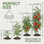 68" Tomato Cage - Trellis Stakes and Plant Support Structures for Vegetables and Climbing Plants - Tall Tomato Cages for Garden, Pots, Raised Garden Bed Outdoor (6 Pack - Extra Tall)
