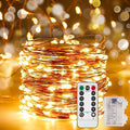 Indoor String Lights, 4 Pack, 16.4 Ft Battery Powered White LED