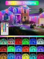 RGB Color Changing 33Ft 100LED St. Patrick's Day Fairy Lights Battery Operated, Waterproof String Lights USB Powered with Timer for Indoor & Outdoor, 18 Colors & Multicolor for Bedroom Christmas Decor