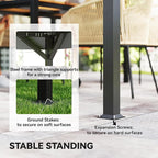 Outsunny 10' x 10' Outdoor Patio Gazebo, Heavy Duty Gazebo Canopy Shelter with Double Roof, Curtains, Netting, Steel Frame, UPF30+ Protection, Ceiling Hook for Lawn, Backyard, Deck, Dark Gray