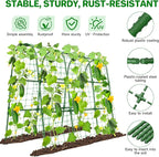 Cucumber Trellis for Raised Bed, U-Shape Garden Trellis for Climbing Plants Outdoor, Metal Arch Trellis for Vegetables, Plant Support for Tomato, Pea, Zucchini (47.2" L×30" W×47.2" H-Medium)