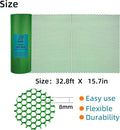 Decorative Plastic Garden Fence Netting, Green, 15.7 in x 32.8 ft Roll