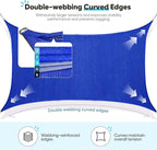 Quictent 20x16ft 185G HDPE Rectangle Sun Shade Sail Canopy 98% UV Block Outdoor Patio Garden with Hardware Kit (Blue)