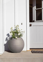 Veradek Strata Series Sphere Round Planter for Patio & Backyard | Durable Plastic-Stone Material | Modern Décor for Tall Trees and Plants