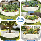 Round Galvanized Raised Garden Bed, 6x6FT, 12" Depth for Outdoor Gardening, Heavy Duty Metal Planter Box for Vegetables, Flowers & Herbs, Rust-Resistant, Easy DIY Assembly