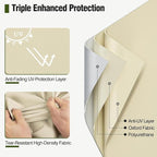 Waterproof Outdoor Sofa Cover for 2-Seater Couch, UV-Resistant, Brown
