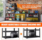 71"H-35"W Metal Garage Shelving-2050LBS 5 Tier Storage Shelves,Adjustable Heavy Duty Shelving Unit and Storage Large Rack,Utility Steel Shelf For Shop Warehouse Industrial Pantry Basement 71"x35"x16"