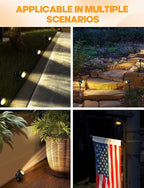 12W Low Voltage LED Landscape Lights - 12V Super Warm White Spotlight Landscape Lighting, IP65 Waterproof Christmas Decorative Lights Outdoor Indoor for Tree Garden Yard Pathway, 4 Pack with Connector