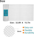 Decorative Fence Netting, 15.7 in x 32.8 ft White Polyethylene Roll