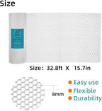 Decorative Fence Netting, 15.7 in x 32.8 ft White Polyethylene Roll