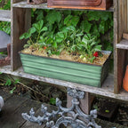 Achla Designs Galvanized Window Flower Box Planter-Green-Small (22" L x 6" W x 5" H)
