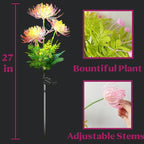 Solar Garden Lights Glowing Flowers & Stems, Outdoor Garden Decoration, Yard Decor