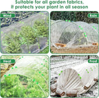 60 Pcs Garden Hoops for Raised Beds, 12 Sets Greenhouse Hoops Grow Tunnel Rust-Free Fiberglass Hoop House Kit, Plant Support Garden Stakes Hoops Frame for Netting Shade Cloth Row Cover Garden Supplies