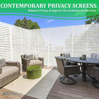 6FT Metal Privacy Screen Outdoor Privacy Panel and Garden Divider, Weather-Resistant Freestanding Panel with Stand, Durable Steel for Patio, Garden, Balcony & Backyard